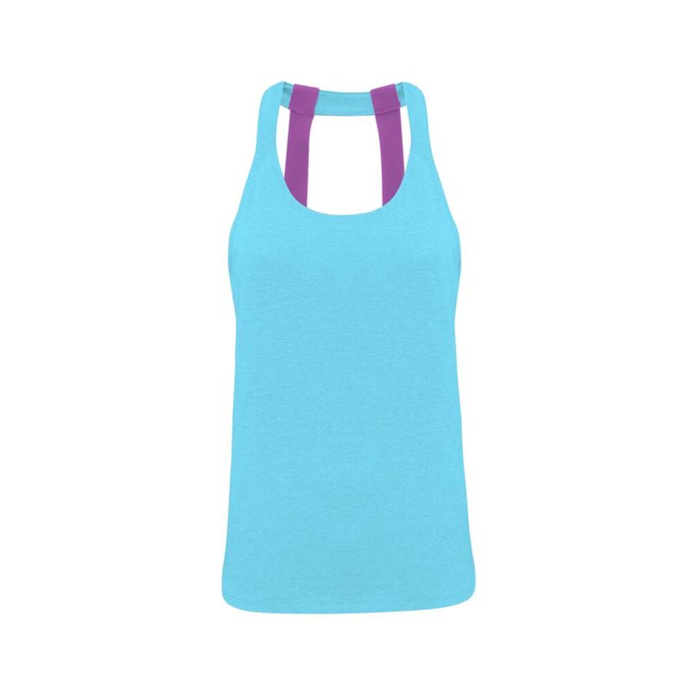 Tri Dri Womens/Ladies Double Strap Back Vest / Turquoise Melange